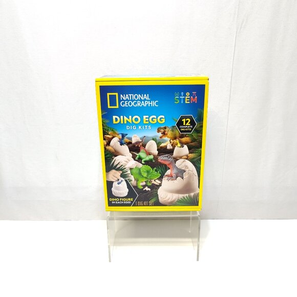 National Geographic Dino Egg Dig Kit Dinosaur Figures Tools Kids Science Toy NIB - Picture 7 of 12